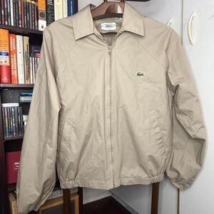 Vintage Lacoste tan windbreaker jacket